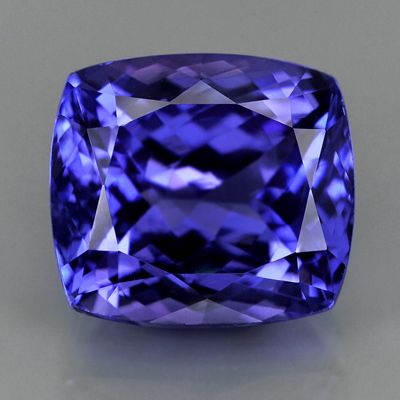   Cushion Natural AAA D Block Violetish Blue Tanzanite, TANZANIA  