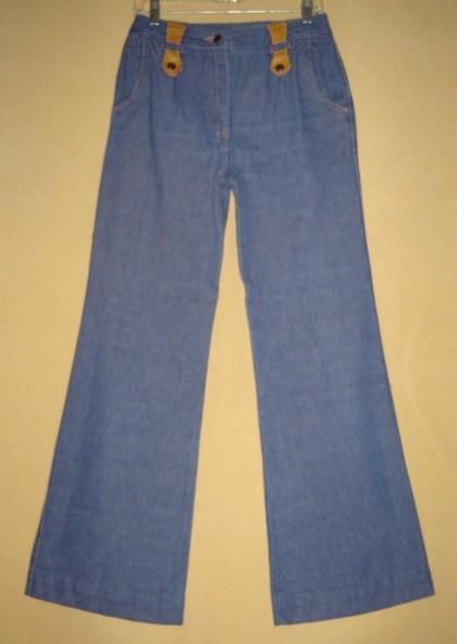   JEAN Co. Vtg 70s Western DENIM High Waisted BELL BOTTOM JEANS M  