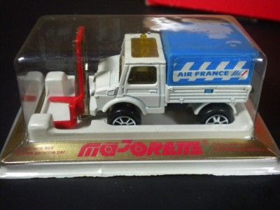 majorette 215 air france unimog red fork lift sealed  