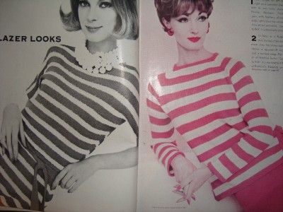 VINTAGE VOGUE KNITTING S/S 1962 50 DESIGNS BEACH KNITS  