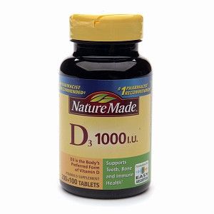 Nature Made Vitamin D3 1000 Iu, 100 Tablets Expire 11/2013 