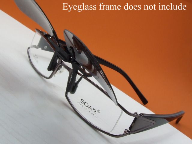 Polarized night vision add on clip for eyeglass frame, easy to use 