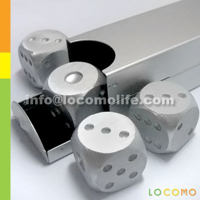 Engraved Aluminum Metal Dice Case XMAS GIFT SOUVENIR  