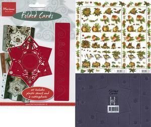 Versatile Folded Star Card Set templates cutting guide+  