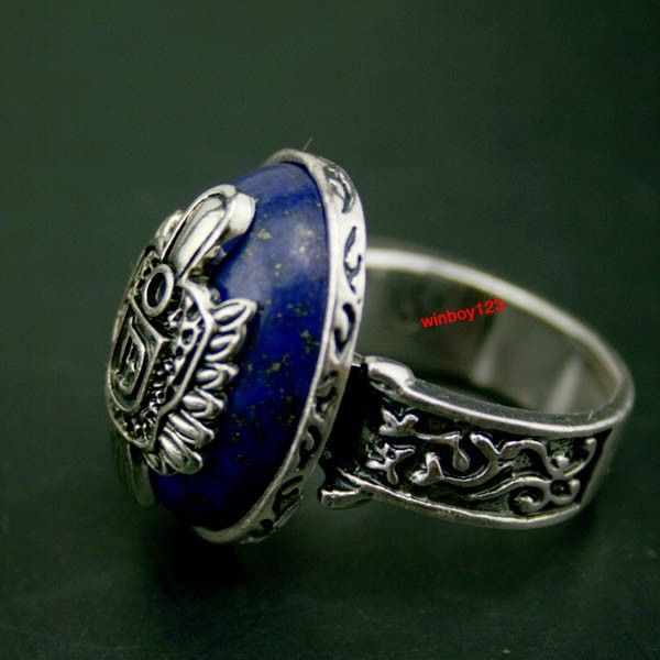 Vampire Diaries Salvatore S Damon D Crest Lapis Lazuli Ring SZ 8/9/10 