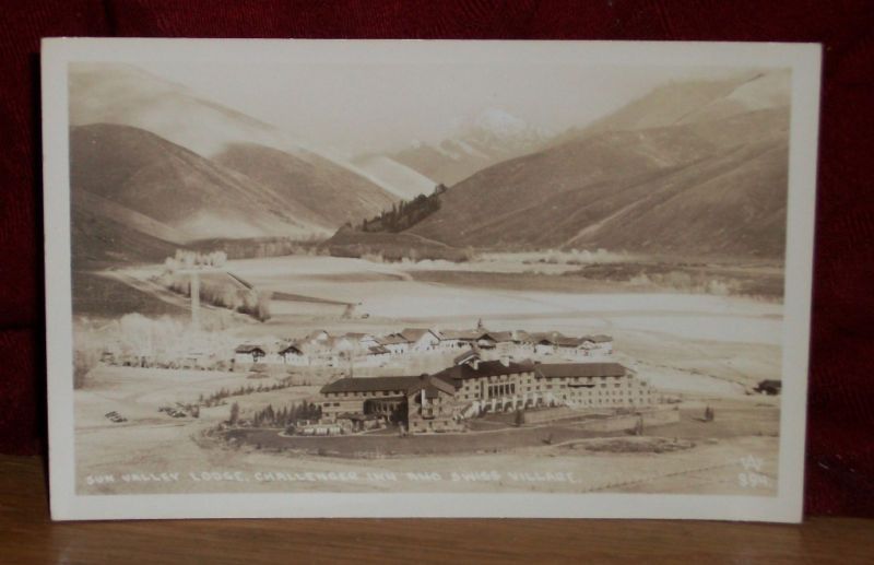 Vintage Real Photo Postcard SUN VALLEY LODGE Idaho  