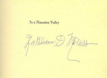 Signed`HAWAIIAN VALLEY~K Mellen~Madge Tennent~HAWAII  