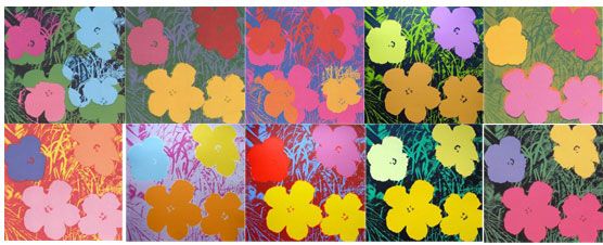 Warhol Sunday B. Morning Flowers Portfolio 10 Prints  