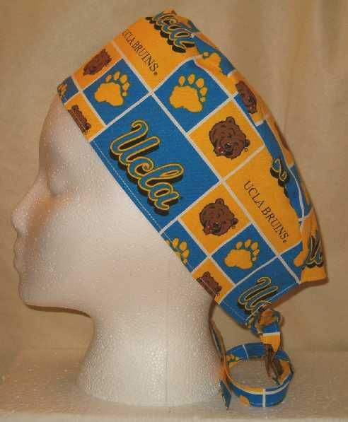 SCRUB HAT CAP MADE W UCLA BRUINS CALIFORNIA FABRIC NEW  