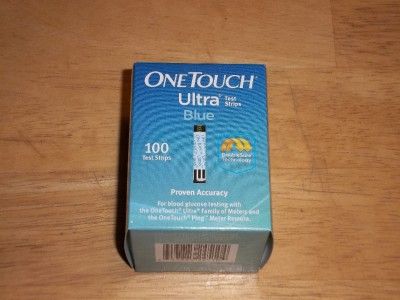 One Touch Ultra Blue Test Strips New Sealed Box 100 Count Exp. 07/2013 