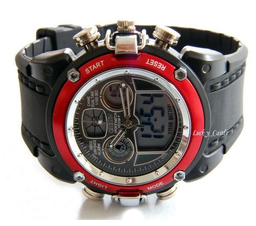 New Red 30M Diving Men/Women Military Alarm Sport Watch  