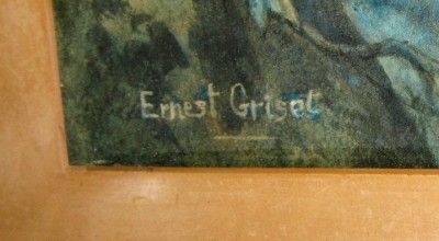   Antique Watercolor Painting of Owls by English Artist Ernest Griset