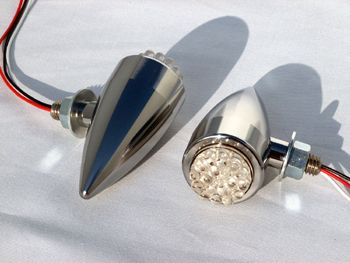 LED CHROME Turn Signals for Chopper Custom Harley  