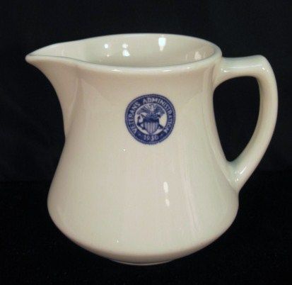 US MILITARY VETERANS ADMIN~1930 RESTAURANT WARE~PITCHER  