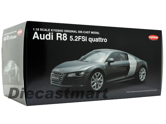 KYOSHO 118 AUDI R8 5.2 FSI V10 QUATTRO DIECAST D GREY  