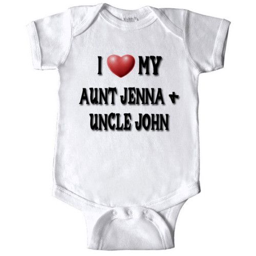 Love My Aunt & Uncle PERSONALIZED INFANT BODYSUIT  