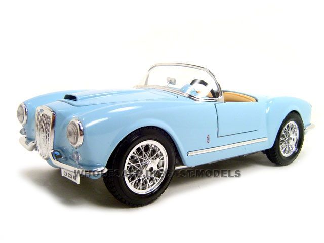 1955 LANCIA AURELIA B24 SPYDER LIGHT BLUE 1/18 DIECAST MODEL CAR BY 