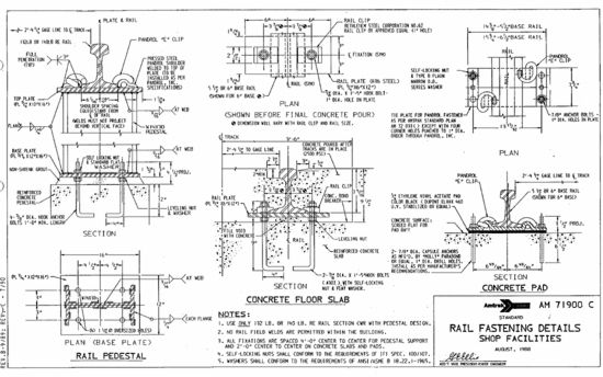 Amtrak MOW Standard Plans Track Diagrams 1991 on CD ROM  