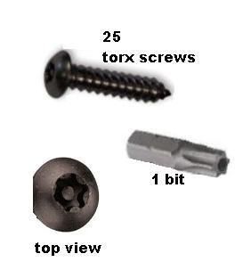 SECURITY TORX SCREWS & BIT / QTY25#TS 141 & QTY1 TS 144  