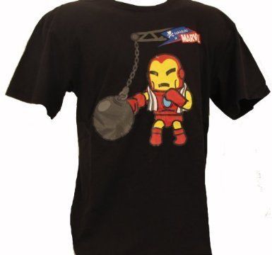 NEW TOKIDOKI TKDK Marvel IRON MAN Boxer Mens Black T Shirt  