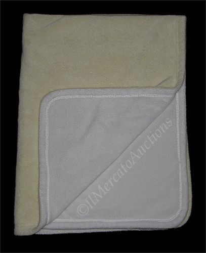 PICCOLO BAMBINO Cream White Fleece BABY Crib Blanket  