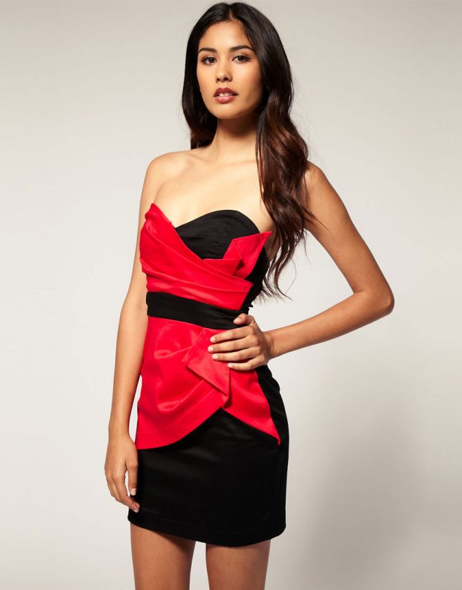 TFNC Contrast Sash Bandeau Dress@ More Colours  