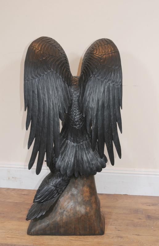 ft Hand Carved Owl Statue Birds Barn Kestrel  