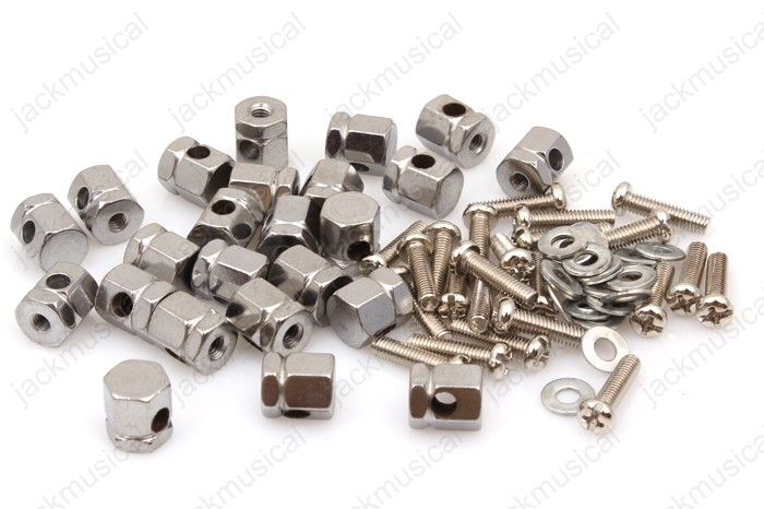 24 pcs Guitar Maker Chrome Banjo Lugs For Repair  