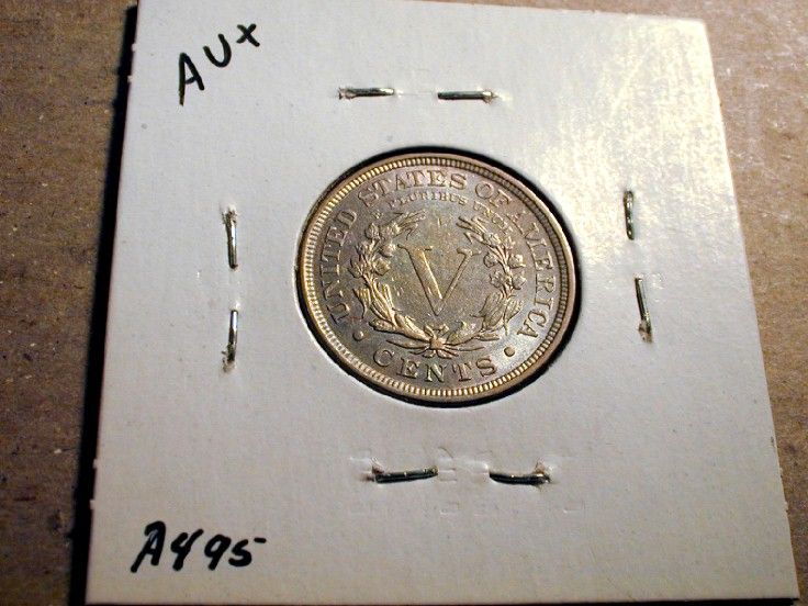 Liberty Head Nickel 1907.GradeAU+.*Problemshort scratch on face.