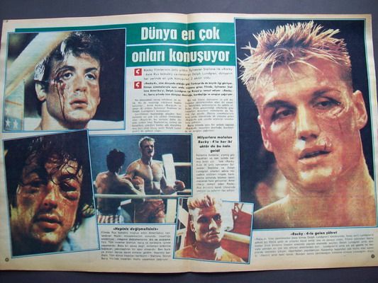 SYLVESTER STALLONE Cover DOLPH LUNDGREN ROCKY 31498  