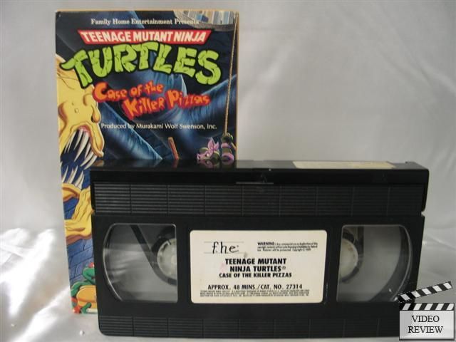 TMNT   Case of the Killer Pizzas VHS 012232731430  