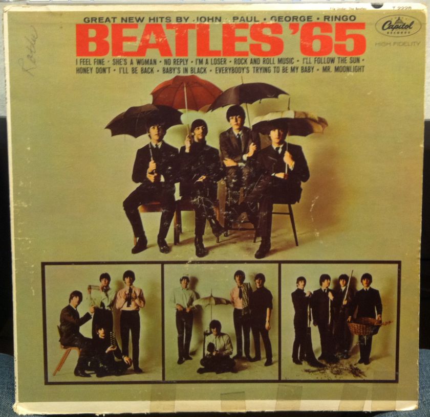 THE BEATLES 65 LP VG  T 2228 Vinyl 1965 Mono 1965 Original Low Grade 