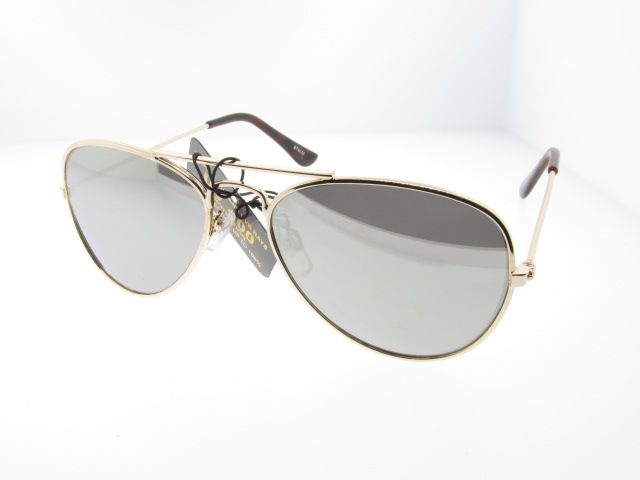 Adorable Kids Metal Aviator Sunglasses Silver Lens Childrens Size 