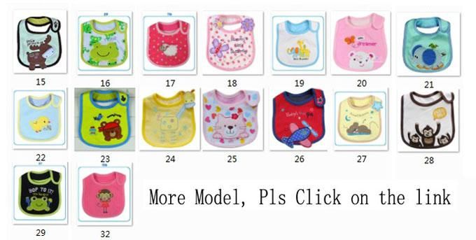 Wholesale 5Pcs 20Pcs Baby Bib .kids bibs/ baby lunch bibs 3 Layer 