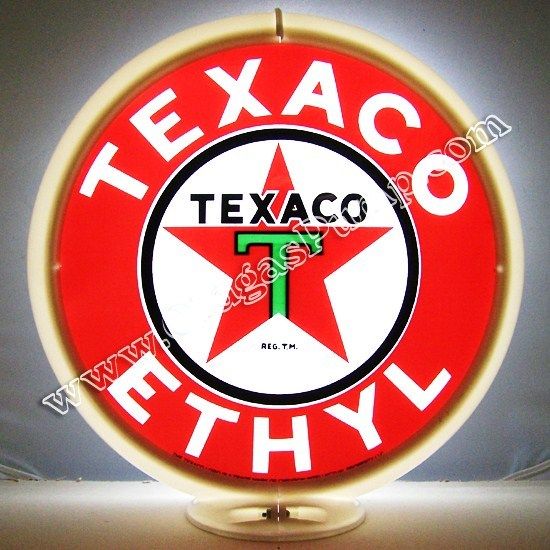 TEXACO ETHYL GASOLINE GAS & OIL PUMP GLOBE FREE S&H  