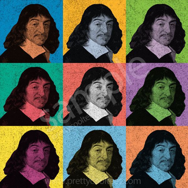 Rene Descartes T Shirt   Pop Art Vintage Tee math S 5XL  