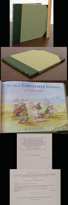 Great Corgiville Kidnapping 1/100 Signed Tasha Tudor  