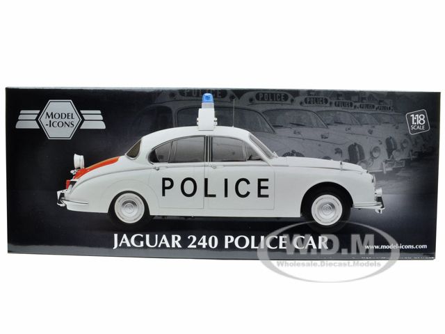 1968 JAGUAR MARK 240 POLICE CAR 1/18 DIECAST MODEL CAR BY MODEL ICONS 