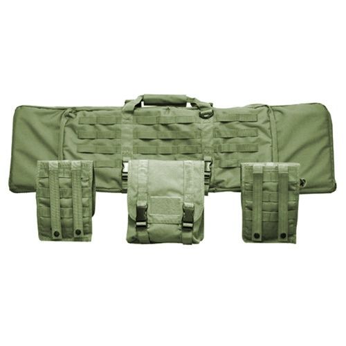   Tactical 42 Dual Rifle Case w/ Detachable MOLLE Magazine Pouches   OD