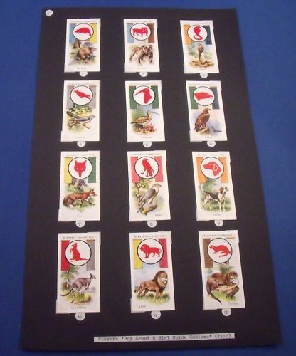 BOY SCOUTS & GIRL GUIDES EMBLEMS Cigarette Cards 1933  