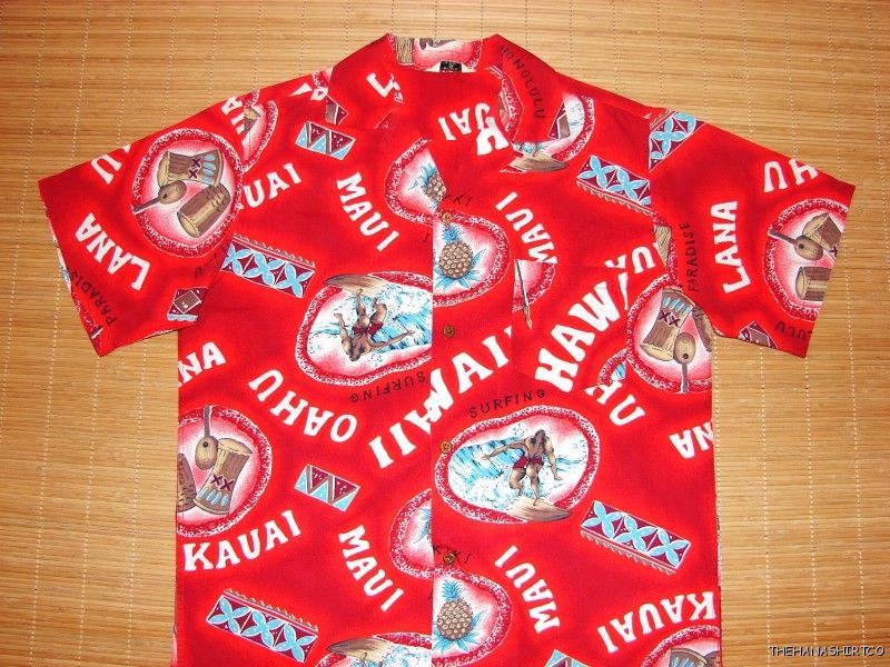 Vintage 50s Surf Surfing Japan Hawaiian Aloha Shirt M  