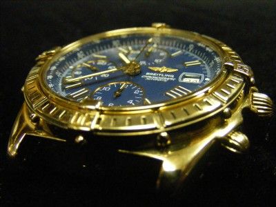 BREITLING WINDRIDER CROSSWIND CHRONOGRAPH 18 KARAT YELLOW GOLD WATCH 