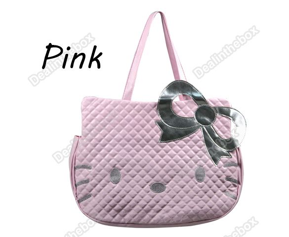 Lovely Kitty Cute Leather PU Tote Shoulder Bags Handbag Purse White 