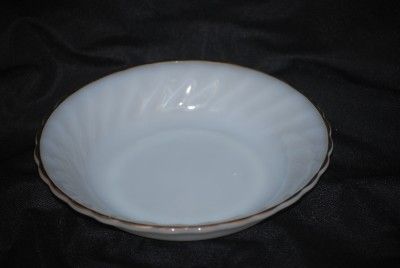 Fire King Suburbia Shell Milk Glass Cereal Bowl  