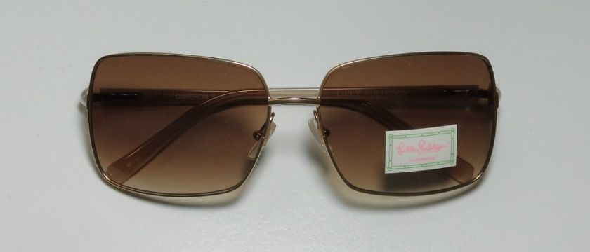 NEW LILLY PULITZER CAMERON GOLD/CREAM/BROWN CUTE SUNGLASS/SHADES 