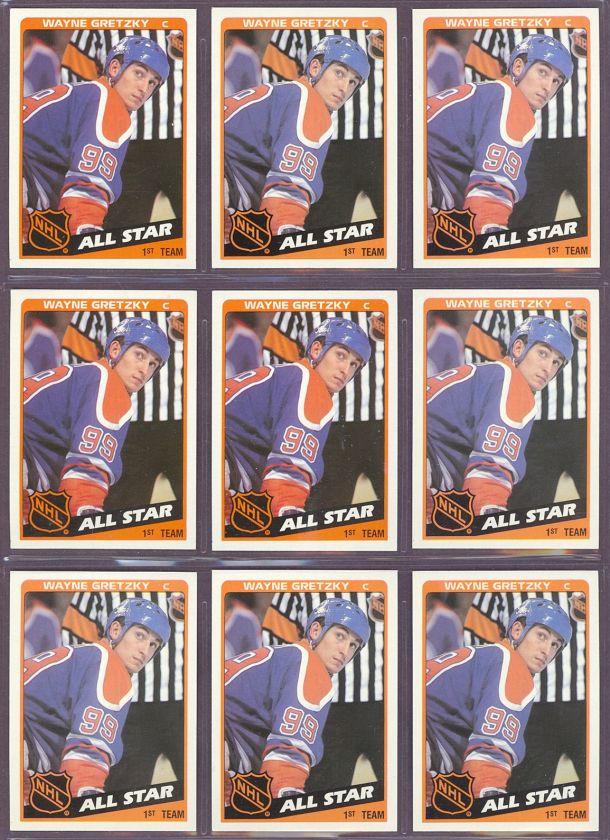 100) 1984 Topps #154 Wayne Gretzky All Star Lot BV$500  