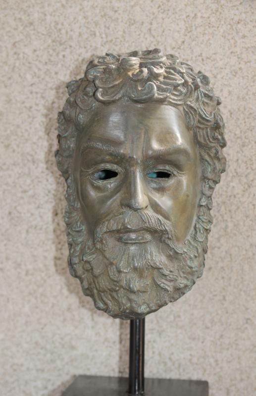 Bronze Bust Plato Mask Sculpture Greek Philosopher  