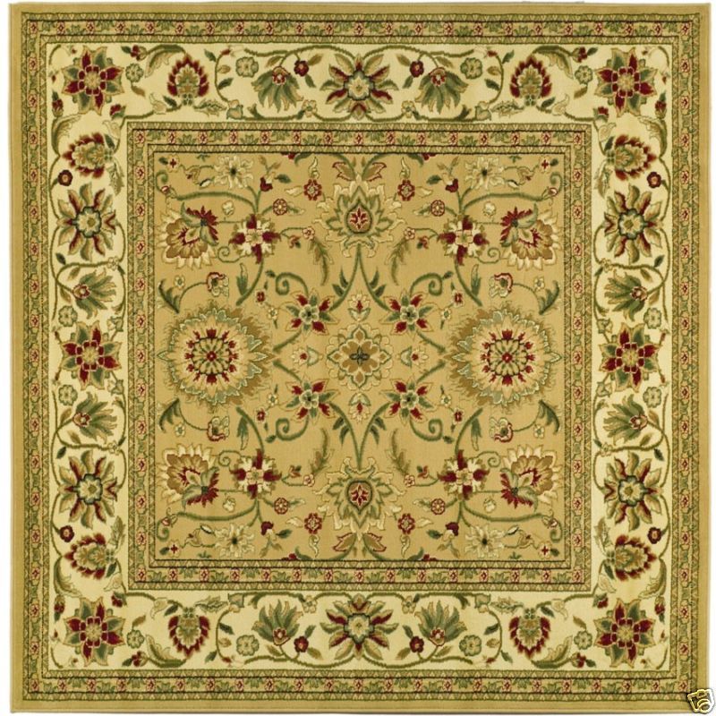 Square 6 x 6 Beige/Ivory Carpet Rugs  