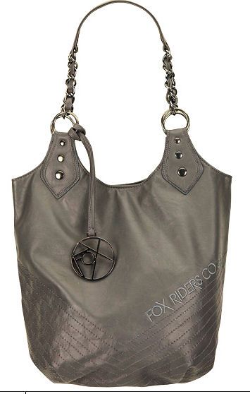 FOX RACING~ STONE GRAY ~OUTLAW~ EMBROIDERED HOBO BAG PURSE  