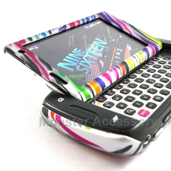 Rainbow Zebra Hard Cover Case for Samsung Sidekick 4G  